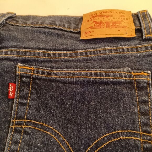 Vintage Levi 515 Boot Cut Low Rise Dark Wash Jeans sz 14M - Picture 8 of 9